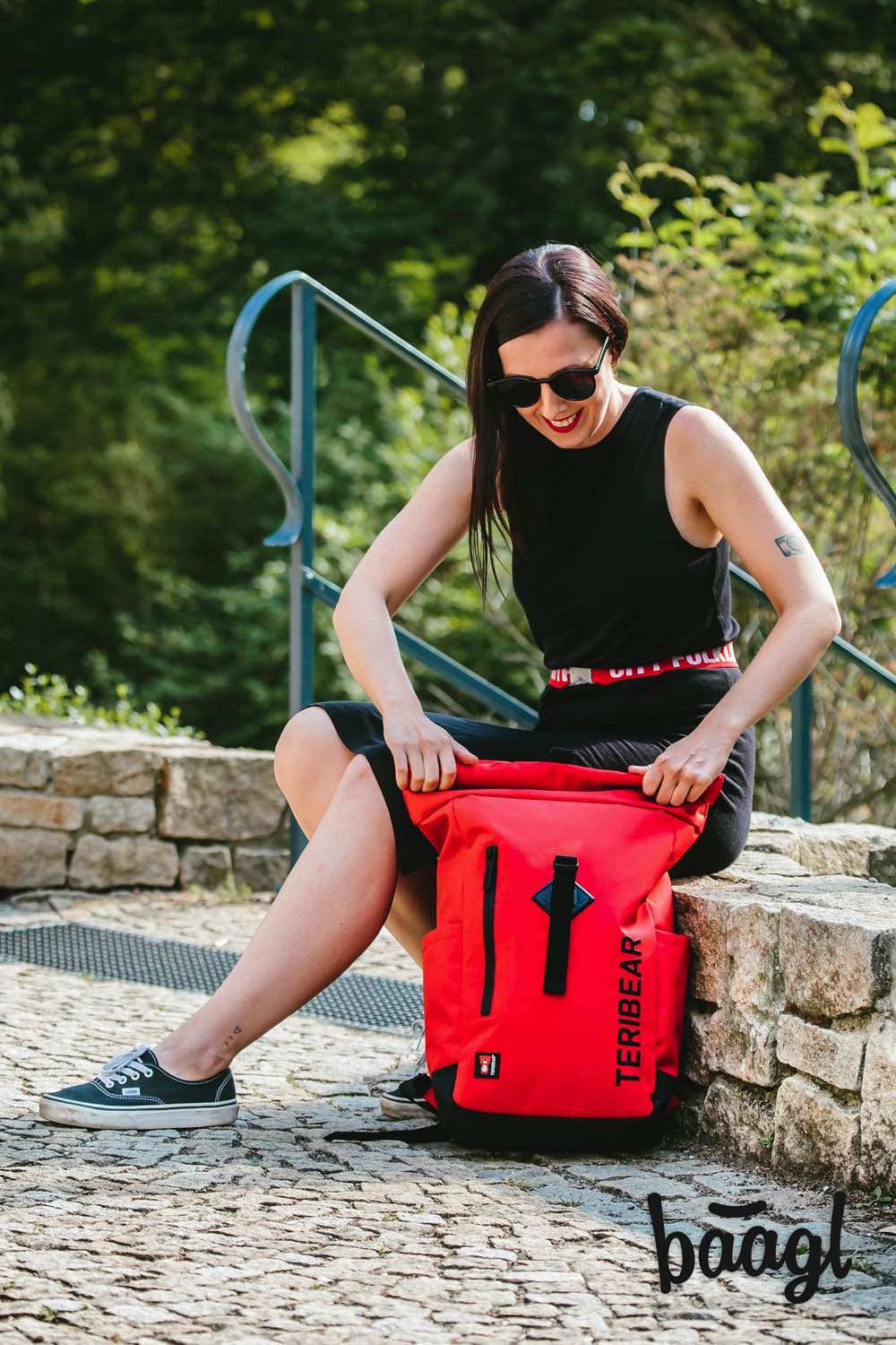 Zaino roll top TERIBEAR rosso